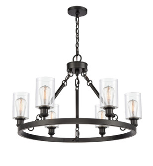 Ballston Six Light Chandelier in Matte Black (405|830-BK-G802)
