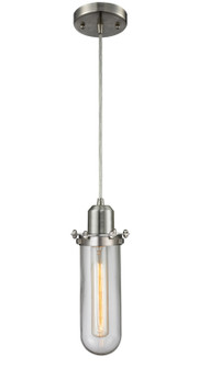 Austere One Light Mini Pendant in Brushed Satin Nickel (405|900-1P-SN-CE228-SN-CL)