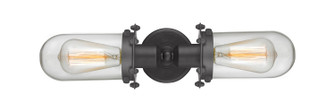 Austere Two Light Bath Vanity in Matte Black (405|900-2W-BK-CE231-BK-CL)