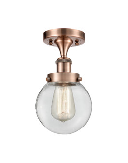 Ballston Urban One Light Semi-Flush Mount in Antique Copper (405|916-1C-AC-G202-6)