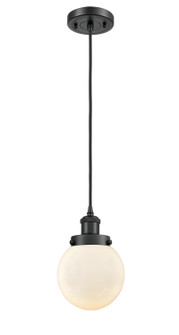 Ballston Urban One Light Mini Pendant in Matte Black (405|916-1P-BK-G201-6)