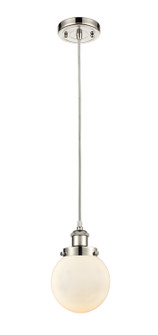 Ballston Urban LED Mini Pendant in Polished Nickel (405|916-1P-PN-G201-6-LED)