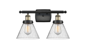Ballston Urban Two Light Bath Vanity in Black Antique Brass (405|916-2W-BAB-G44)