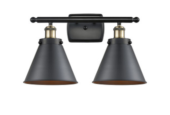 Ballston Urban Two Light Bath Vanity in Black Antique Brass (405|916-2W-BAB-M13-BK)