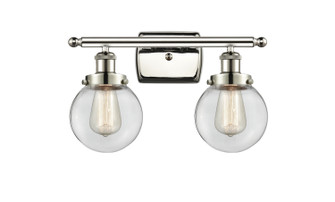 Ballston Urban Two Light Bath Vanity in Polished Nickel (405|916-2W-PN-G202-6)