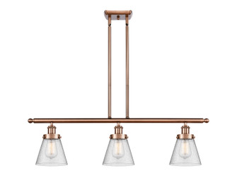 Ballston Urban Three Light Island Pendant in Antique Copper (405|916-3I-AC-G64)
