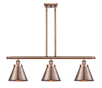 Ballston Urban Three Light Island Pendant in Antique Copper (405|916-3I-AC-M13-AC)