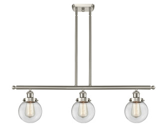 Ballston Urban LED Island Pendant in Brushed Satin Nickel (405|916-3I-SN-G202-6-LED)