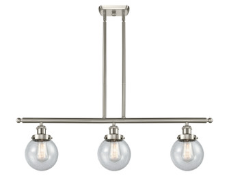 Ballston Urban LED Island Pendant in Brushed Satin Nickel (405|916-3I-SN-G204-6-LED)