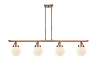 Ballston Urban Four Light Island Pendant in Antique Copper (405|916-4I-AC-G201-6)