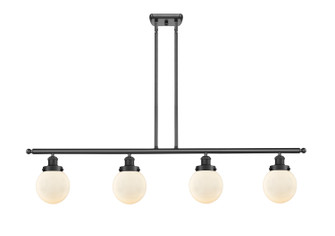 Ballston Urban Four Light Island Pendant in Matte Black (405|916-4I-BK-G201-6)
