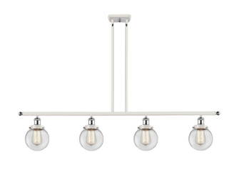 Ballston Urban LED Island Pendant in White Polished Chrome (405|916-4I-WPC-G202-6-LED)