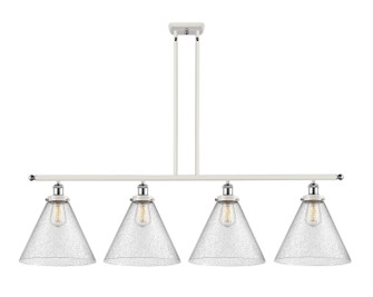 Ballston Urban Four Light Island Pendant in White Polished Chrome (405|916-4I-WPC-G44-L)