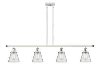 Ballston Urban Four Light Island Pendant in White Polished Chrome (405|916-4I-WPC-G64)