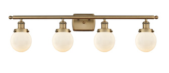Ballston Urban Four Light Bath Vanity in Brushed Brass (405|916-4W-BB-G201-6)