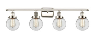 Ballston Urban Four Light Bath Vanity in Polished Nickel (405|916-4W-PN-G202-6)