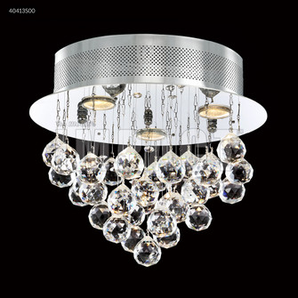 Crystal Rain Three Light Flush Mount in Silver (64|40413S00)