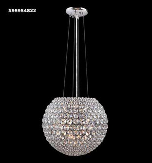 Sun Sphere Eight Light Chandelier in Silver (64|95954S22)