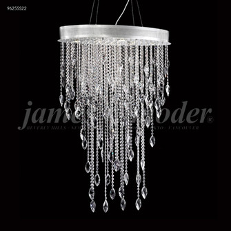 Sculptured Crystal Leaf Six Light Chandelier in Silver (64|96255S22)