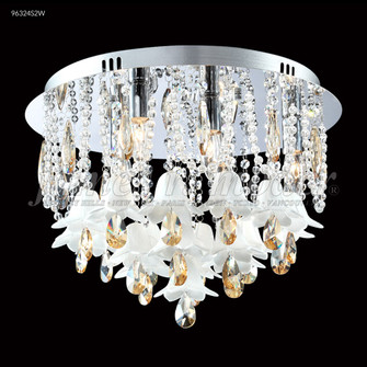 Murano Five Light Flush Mount in Aged Gold (64|96324AG2BE)