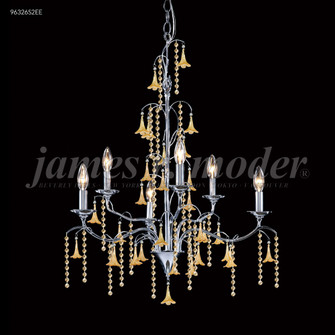 Murano Six Light Chandelier in Silver (64|96326S2GTE-97)