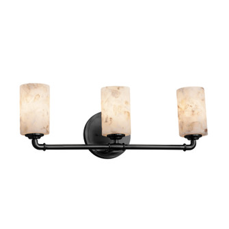 Alabaster Rocks Three Light Bath Bar in Matte Black (102|ALR-8463-10-MBLK)