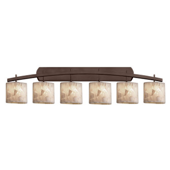 Alabaster Rocks Six Light Bath Bar in Dark Bronze (102|ALR-8596-30-DBRZ)