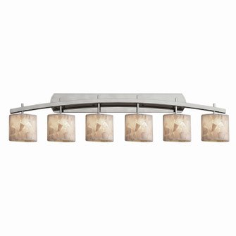 Alabaster Rocks Six Light Bath Bar in Brushed Nickel (102|ALR-8596-30-NCKL)