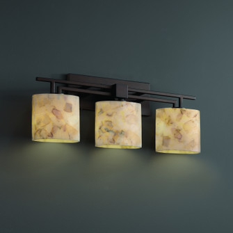 Alabaster Rocks Three Light Bath Bar in Matte Black (102|ALR-8703-30-MBLK)
