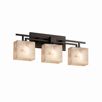 Alabaster Rocks Three Light Bath Bar in Brushed Nickel (102|ALR-8703-55-NCKL)
