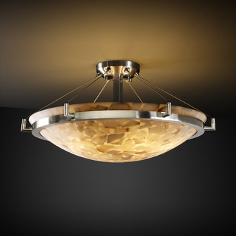 Alabaster Rocks LED Semi-Flush Mount in Dark Bronze (102|ALR-9681-35-DBRZ-LED3-3000)