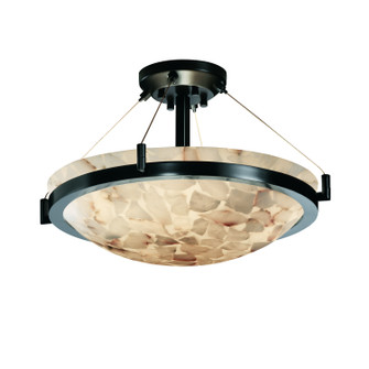 Alabaster Rocks LED Semi-Flush Mount in Matte Black (102|ALR-9681-35-MBLK-LED3-3000)