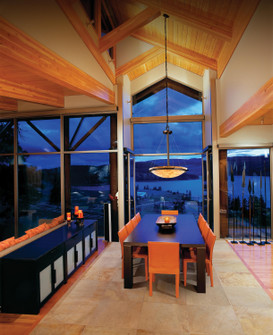 Alabaster Rocks LED Pendant in Matte Black (102|ALR-9692-35-MBLK-LED5-5000)