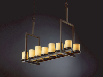 CandleAria LED Chandelier in Dark Bronze (102|CNDL-8764-10-AMBR-DBRZ-LED14-9800)