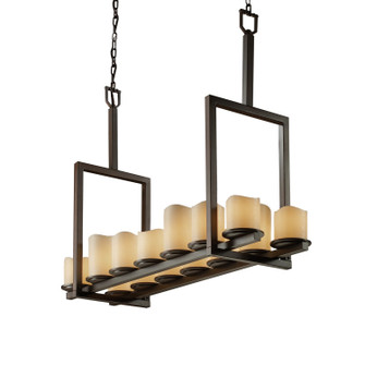 CandleAria LED Chandelier in Dark Bronze (102|CNDL-8764-14-CREM-DBRZ-LED14-9800)