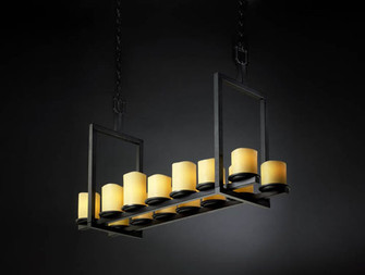 CandleAria 14 Light Chandelier in Matte Black (102|CNDL-8769-14-AMBR-MBLK)