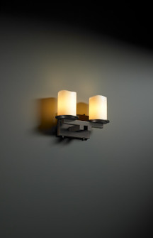 CandleAria Two Light Bath Bar in Dark Bronze (102|CNDL-8772-14-CREM-DBRZ)