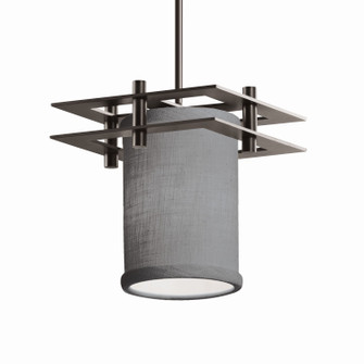 Textile LED Pendant in Brushed Nickel (102|FAB-8165-10-GRAY-NCKL-BKCD-LED1-700)