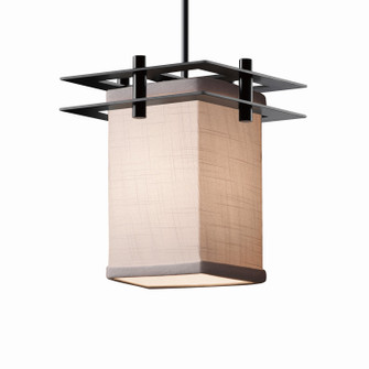 Textile LED Pendant in Polished Chrome (102|FAB-8165-15-WHTE-CROM-BKCD-LED1-700)