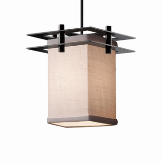 Textile One Light Pendant in Brushed Nickel (102|FAB-8165-15-WHTE-NCKL-BKCD)