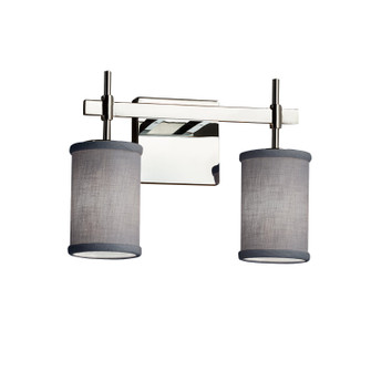 Textile Two Light Bath Bar in Dark Bronze (102|FAB-8412-15-GRAY-DBRZ)