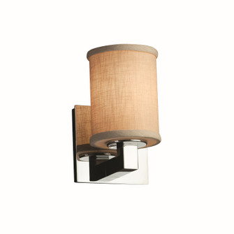 Textile One Light Wall Sconce in Brushed Nickel (102|FAB-8921-10-CREM-NCKL)