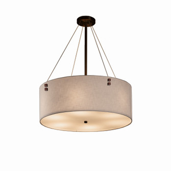 Textile Six Light Pendant in Matte Black (102|FAB-9532-WHTE-MBLK-F3)