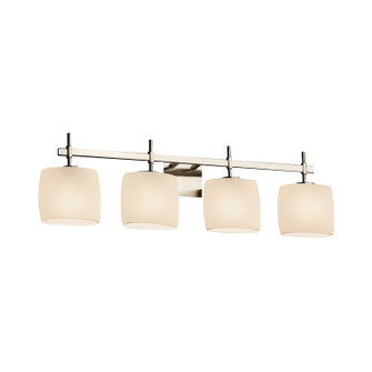 Fusion Four Light Bath Bar in Brushed Nickel (102|FSN-8414-30-OPAL-NCKL)