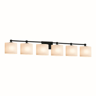 Fusion Six Light Bath Bar in Matte Black (102|FSN-8426-30-OPAL-MBLK)