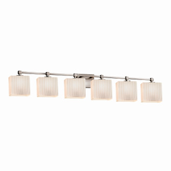 Fusion Six Light Bath Bar in Matte Black (102|FSN-8426-55-RBON-MBLK)