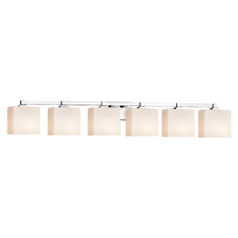 Fusion Six Light Bath Bar in Polished Chrome (102|FSN-8436-55-OPAL-CROM)