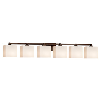 Fusion Six Light Bath Bar in Dark Bronze (102|FSN-8436-55-OPAL-DBRZ)