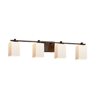 Fusion Four Light Bath Bar in Dark Bronze (102|FSN-8444-15-OPAL-DBRZ)