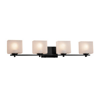 Fusion Four Light Bath Bar in Matte Black (102|FSN-8444-55-FRCR-MBLK)